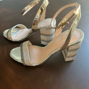 Aldo Metallic Glam Heels